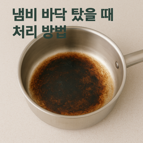 냄비바닥탔을때처리방법
