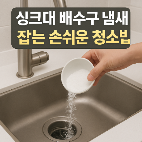 싱크대배수구냄새청소방법